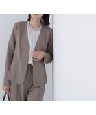 【ナチュラル ビューティー ベーシック/NATURAL BEAUTY BASIC】のサマードライタッチ SETUP ノーカラージャケット モカベージュ|ID: prp329100004571429 ipo3291000000032442528