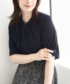 【オフオン/ofuon】のフロントタックジョーゼットブラウス(五分袖)/UVカット/接触冷感/洗える/WEB限定サイズあり 人気、トレンドファッション・服の通販 founy(ファニー) ファッション Fashion レディースファッション Fashion for Women トップス・カットソー Cut & Sew Tops シャツ・ブラウス・オフィスカジュアル Elegant Blouses & Button-Ups インナー Innerwear 春 Spring 洗える Machine Washable 秋 Autumn 今季 This Season, Current Season ジャケット Jacket, Outerwear 定番 Standard, Basic Item 人気 Popular, Best Seller ボトム Bottoms, Lower Wear 冬 Winter / This Winter おすすめ Recommended / Our Picks 夏 Summer エレガント 上品 Elegant thumbnail ネイビー|ID: prp329100004571431 ipo3291000000033277395