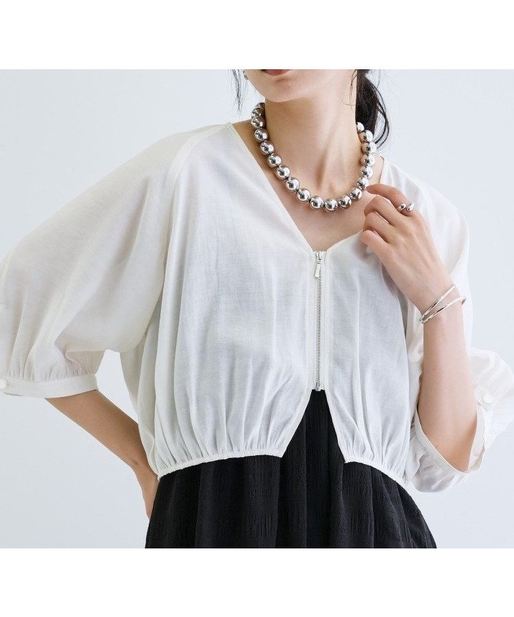 【インディヴィ/INDIVI】のジップアップライトブルゾン 人気、トレンドファッション・服の通販 founy(ファニー) 　ファッション　Fashion　レディースファッション　Ladies' Fashion Online　アウター　Coat Outerwear　ブルゾン　Blouson/Jackets　コンパクト　Compact　シンプル　Simple　ジップ　Zip　スリーブ　Sleeve　バランス　Balance　夏　Summer　羽織　Haori　 other-1|ID: prp329100004571432 ipo3291000000032442564