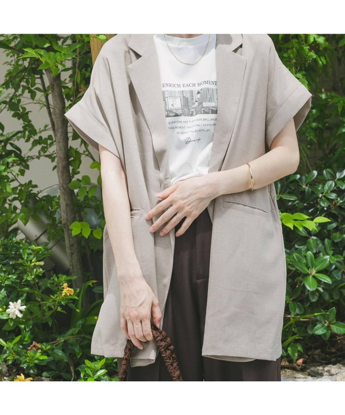 【アイテムズアーバンリサーチ/ITEMS URBAN RESEARCH】のリネンライクジレ インテリア・キッズ・メンズ・レディースファッション・服の通販 founy(ファニー) https://founy.com/ ファッション Fashion レディースファッション Fashion for Women アウター Coat / Outerwear Collection トップス・カットソー Cut & Sew Tops ベスト&ジレ / 重ね着スタイル Vests & Gilets 2025年 2025 2025春夏・S/S Spring/Summer 2025 SS25 ストレート Straight, Straight Cut トレンド Trend, Trending Now 夏 Summer S/S・春夏 SS, Spring/Summer, Warm Season |ID: prp329100004571440 ipo3291000000033707097