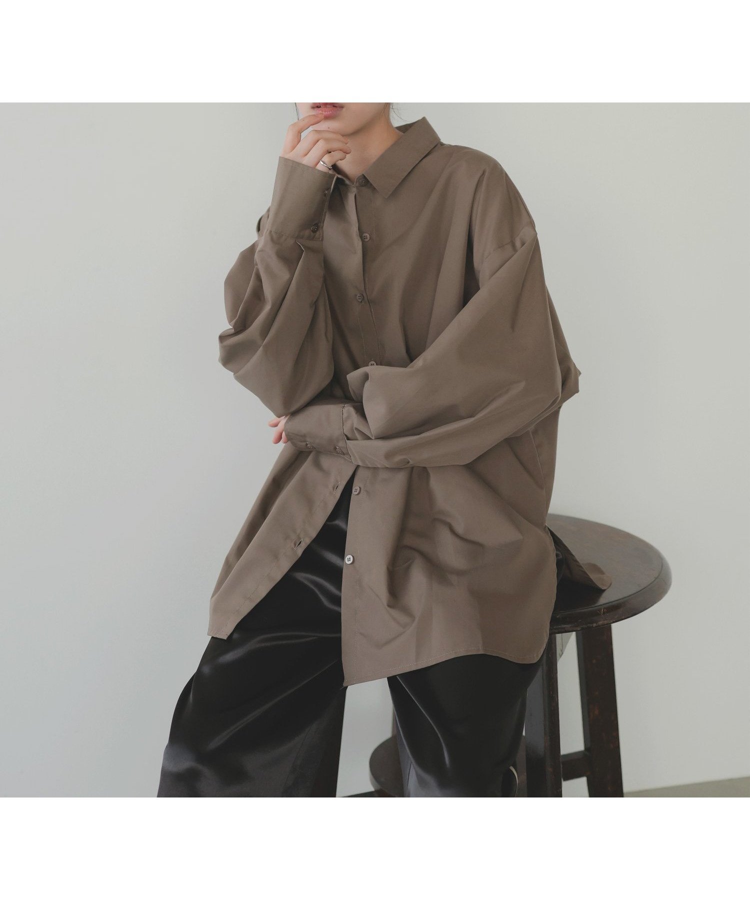 【リアン/Lian】のウエストタックカラーシャツ インテリア・キッズ・メンズ・レディースファッション・服の通販 founy(ファニー) 　ファッション　Fashion　レディースファッション　Fashion for Women　トップス・カットソー　Cut & Sew Tops　シャツ・ブラウス・オフィスカジュアル　Elegant Blouses & Button-Ups　2025年　2025　2025-2026秋冬・A/W　Autumn/Winter 2025–26 AW25–26　ブラウン|ID: prp329100004571471 ipo3291000000033612007