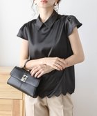 【その他のブランド/Other】のスカラップヘムブラウス ブラック|ID: prp329100004571477 ipo3291000000032619568