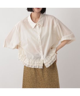 【ローリーズファーム/LOWRYS FARM】のスソフリルシャツSS 人気、トレンドファッション・服の通販 founy(ファニー) ファッション Fashion レディースファッション WOMEN トップス・カットソー Tops/Tshirt シャツ/ブラウス Shirts/Blouses おすすめ Recommend インナー Inner タンク Tank トレンド Trend フリル Frills ボトム Bottom 夏 Summer 羽織 Haori |ID:prp329100004571481