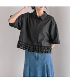 【ローリーズファーム/LOWRYS FARM】のスソフリルシャツSS 人気、トレンドファッション・服の通販 founy(ファニー) ファッション Fashion レディースファッション WOMEN トップス・カットソー Tops/Tshirt シャツ/ブラウス Shirts/Blouses おすすめ Recommend インナー Inner タンク Tank トレンド Trend フリル Frills ボトム Bottom 夏 Summer 羽織 Haori thumbnail ブラック|ID: prp329100004571481 ipo3291000000032346884