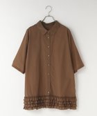 【ローリーズファーム/LOWRYS FARM】のスソフリルシャツSS 人気、トレンドファッション・服の通販 founy(ファニー) ファッション Fashion レディースファッション WOMEN トップス・カットソー Tops/Tshirt シャツ/ブラウス Shirts/Blouses おすすめ Recommend インナー Inner タンク Tank トレンド Trend フリル Frills ボトム Bottom 夏 Summer 羽織 Haori thumbnail ブラウン|ID: prp329100004571481 ipo3291000000032346885