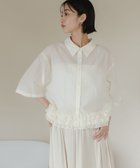 【ローリーズファーム/LOWRYS FARM】のスソフリルシャツSS アイボリー|ID:prp329100004571481