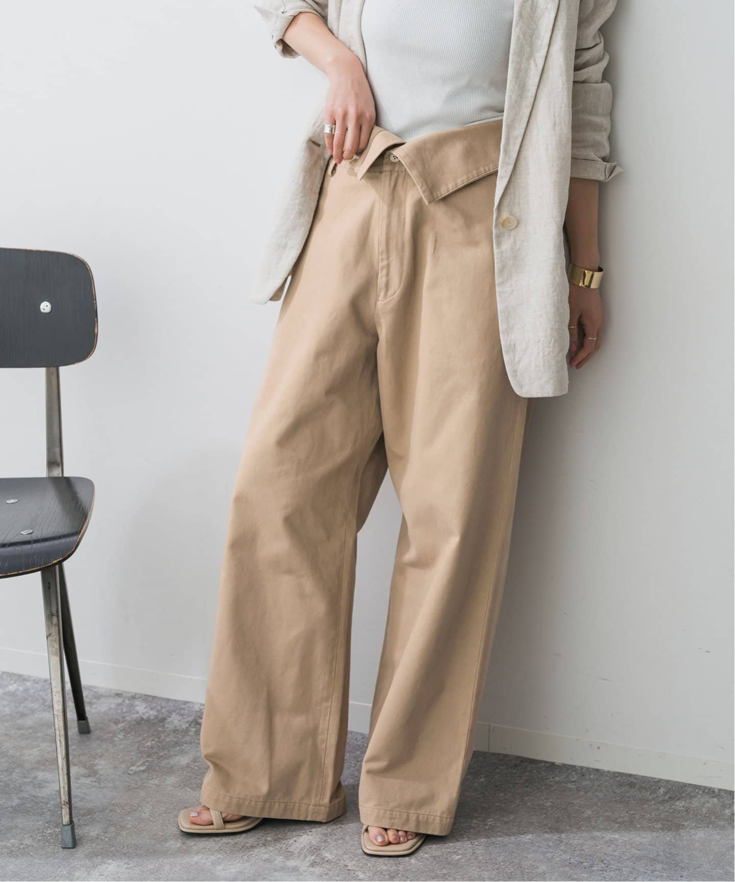 【スピック&スパン/Spick & Span】の《追加》Higuchi*S2WAYハイウエストパンツ インテリア・キッズ・メンズ・レディースファッション・服の通販 founy(ファニー) 　ファッション　Fashion　レディースファッション　WOMEN　パンツ　Pants　コラボ　Collaboration　リアル　Real　再入荷　Restock/Back In Stock/Re Arrival　ベージュ|ID: prp329100004571493 ipo3291000000032347014