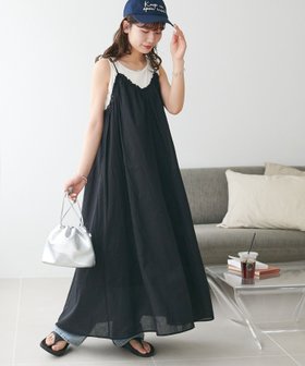 【ディスコート/Discoat】の【WEB限定】綿ボイルキャミワンピース 人気、トレンドファッション・服の通販 founy(ファニー) ファッション Fashion レディースファッション WOMEN ワンピース Dress キャミワンピース No Sleeve Dresses |ID:prp329100004571917