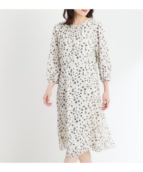 【リフレクト/Reflect】の【マシンウォッシュ可】フラワープリントワンピース 人気、トレンドファッション・服の通販 founy(ファニー) ファッション Fashion レディースファッション WOMEN ワンピース Dress シフォン Chiffon シンプル Simple ジャケット Jacket ドレープ Drape フェミニン Feminine フレア Flare ブルゾン Blouson プリント Print ポケット Pocket 春 Spring |ID:prp329100004571934