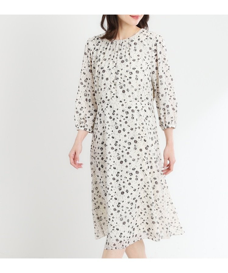【リフレクト/Reflect】の【マシンウォッシュ可】フラワープリントワンピース 人気、トレンドファッション・服の通販 founy(ファニー) 　ファッション　Fashion　レディースファッション　WOMEN　ワンピース　Dress　シフォン　Chiffon　シンプル　Simple　ジャケット　Jacket　ドレープ　Drape　フェミニン　Feminine　フレア　Flare　ブルゾン　Blouson　プリント　Print　ポケット　Pocket　春　Spring　 other-1|ID: prp329100004571934 ipo3291000000032352088
