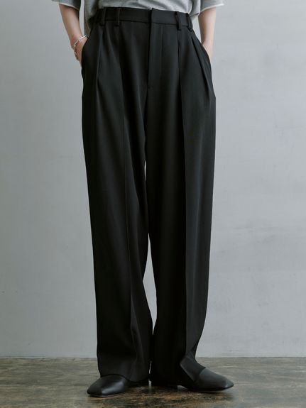 【ミースロエ/MIESROHE】の2タックツイルテーパーパンツ インテリア・キッズ・メンズ・レディースファッション・服の通販 founy(ファニー) 　雑誌掲載アイテム　Magazine Items　ファッション雑誌　Fashion Magazines　ヴェリィ　VERY　ファッション　Fashion　レディースファッション　Ladies' Fashion Online　パンツ　Pants　5月号　May Issue　ウォッシャブル　Washable　ツイル　Twill　マニッシュ　Mannish　雑誌　Magazine　BLK[009]|ID: prp329100004572051 ipo3291000000032628575