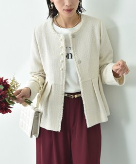 【インタープラネット/INTERPLANET】のトライスピン杢ツイードノーカラージャケット 人気、トレンドファッション・服の通販 founy(ファニー) ファッション Fashion レディースファッション WOMEN アウター Coat Outerwear ジャケット Jackets ノーカラージャケット No Collar Leather Jackets セレモニー Ceremony ペプラム Peplum 入学式 Entrance Ceremony 卒業式 Graduation Ceremony |ID:prp329100004572054