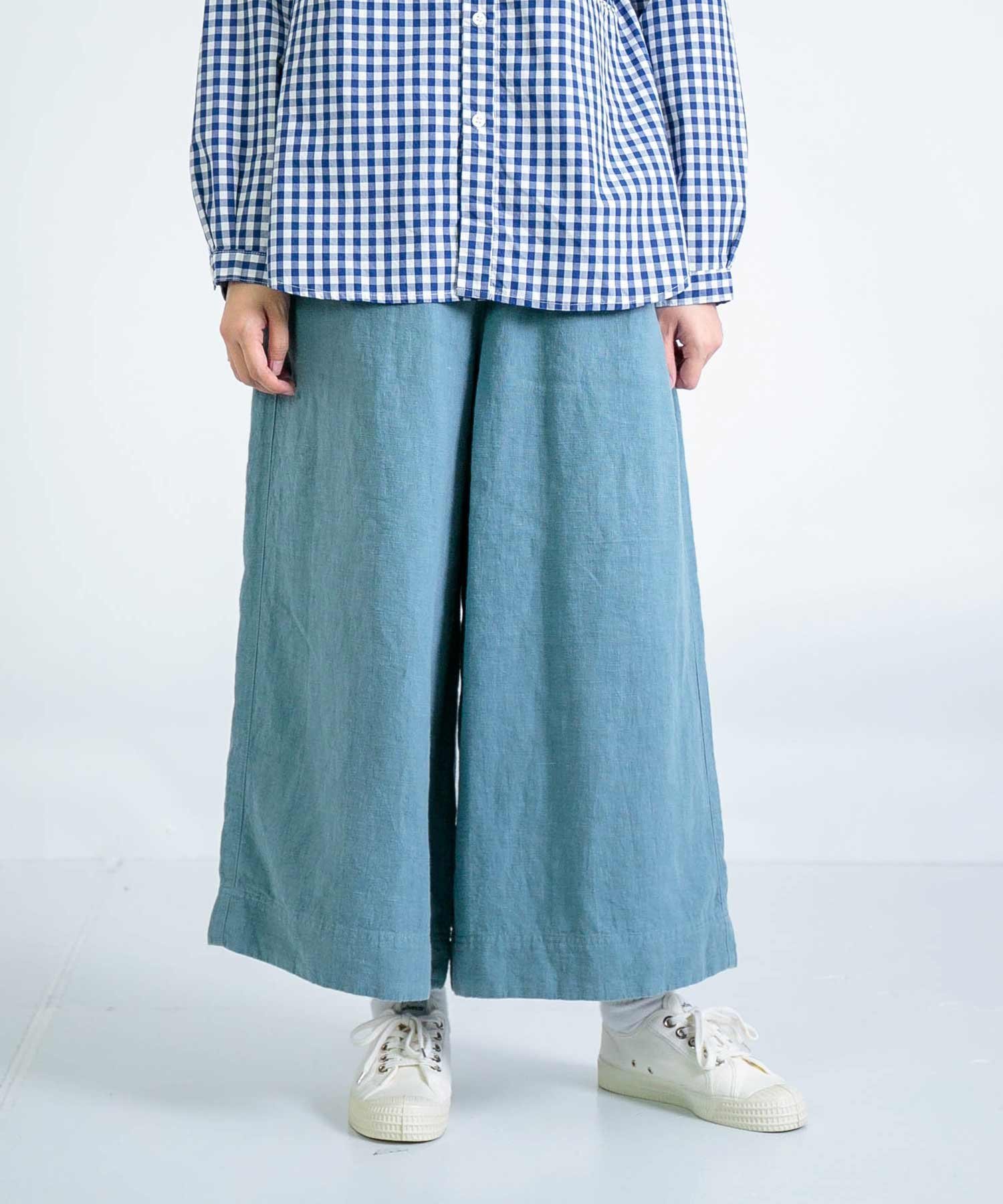 【ドミンゴ/DOMINGO】の25リネンキャンバス ガウチョパンツ インテリア・キッズ・メンズ・レディースファッション・服の通販 founy(ファニー) 　ファッション　Fashion　レディースファッション　WOMEN　パンツ　Pants　春　Spring　ガウチョパンツ　Gaucho Pants　キャンバス　Canvas　リネン　Linen　楽ちん　Easy　S/S・春夏　Ss・Spring/Summer　夏　Summer　ブルー|ID: prp329100004572158 ipo3291000000032354588