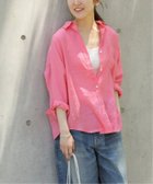 【ジャーナルスタンダード レリューム/JOURNAL STANDARD relume】の《追加2》手洗い可 / カラーリネンオーバーサイズシャツ ピンク A|ID: prp329100004572181 ipo3291000000032737114