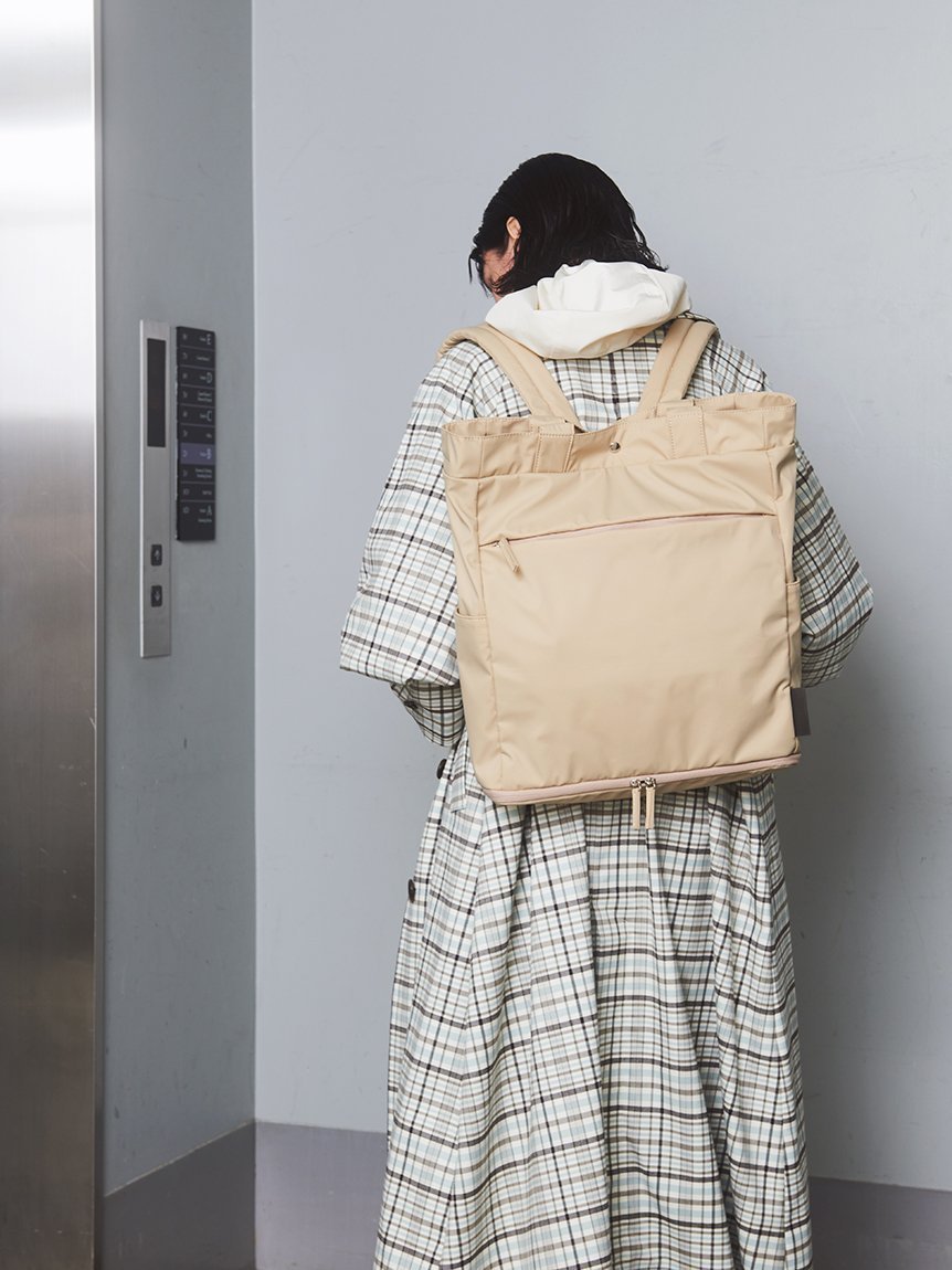 【エミ/emmi】の【ONLINE限定】eco 撥水 3wayトートバックパック インテリア・キッズ・メンズ・レディースファッション・服の通販 founy(ファニー) 　ファッション　Fashion　レディースファッション　WOMEN　バッグ　Bag　ポケット　Pocket　BEG[037]|ID: prp329100004572185 ipo3291000000032354822