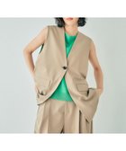 【レプシィム ローリーズファーム/LEPSIM LOWRYS FARM】のTRノーカラーオーバーベスト 人気、トレンドファッション・服の通販 founy(ファニー) ファッション Fashion レディースファッション Fashion for Women アウター Coat / Outerwear Collection トップス・カットソー Cut & Sew Tops ベスト&ジレ / 重ね着スタイル Vests & Gilets シンプル Simple, Minimal セットアップ Set-Up, Coordinated Outfit デニム Denim, Jeans Material ベスト Vest, Waistcoat ビジネス 仕事 通勤 Business / Work / Commuting 夏 Summer 春 Spring S/S・春夏 SS, Spring/Summer, Warm Season thumbnail サンドベージュ53|ID: prp329100004572189 ipo3291000000032713539