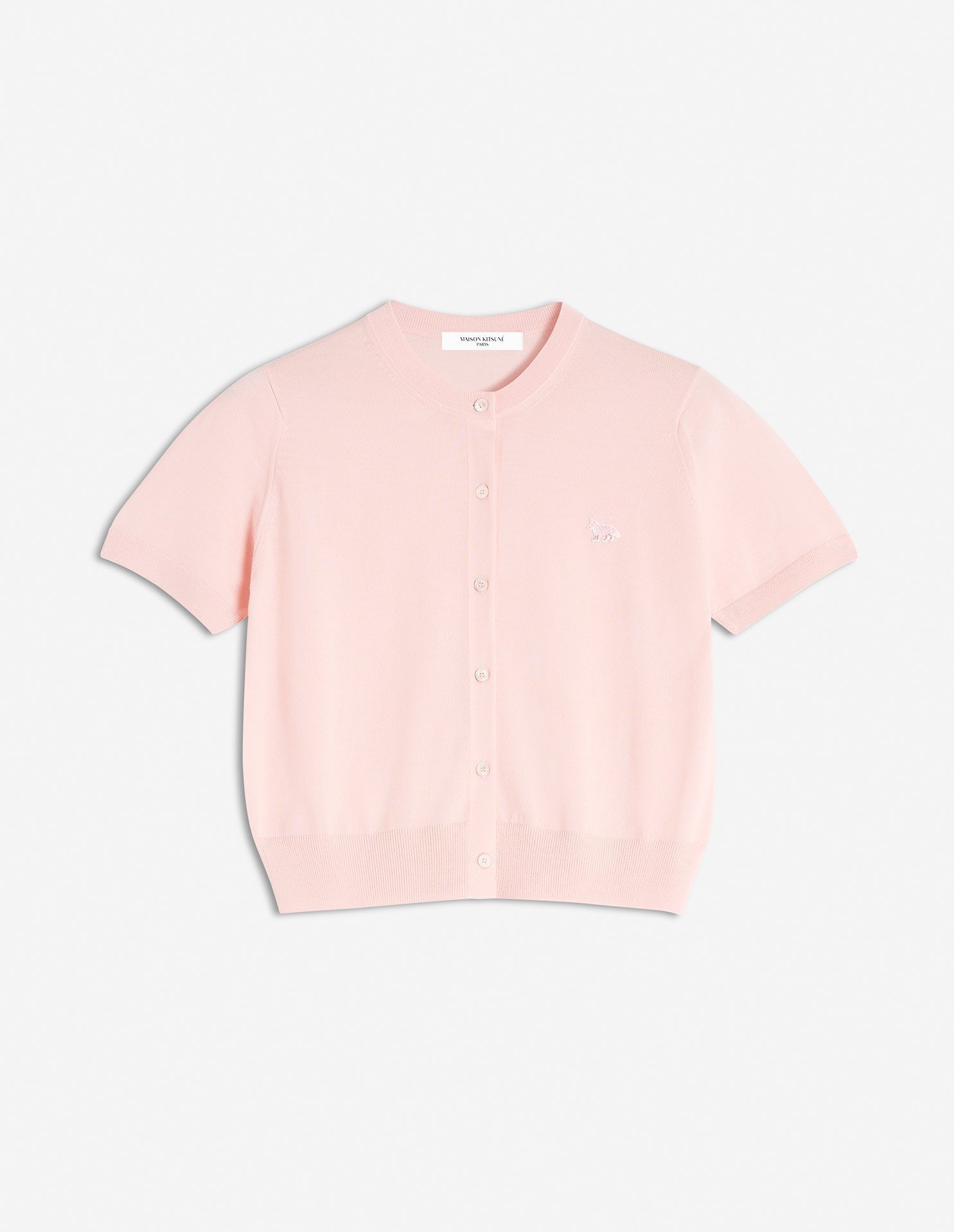 【メゾン キツネ/MAISON KITSUNE】のMaison Kitsune/BABY FOX PATCH REGULAR SHORT SLEEVES CARDIGAN インテリア・キッズ・メンズ・レディースファッション・服の通販 founy(ファニー) 　ファッション　Fashion　レディースファッション　Ladies' Fashion Online　トップス・カットソー　Tops/Tshirt　カーディガン　Cardigans　パッチ　Patch　フィット　Fit　レギュラー　Regular　半袖　Short Sleeve　夏　Summer　S/S・春夏　Ss・Spring/Summer　ROSEWATER|ID: prp329100004572225 ipo3291000000032683586