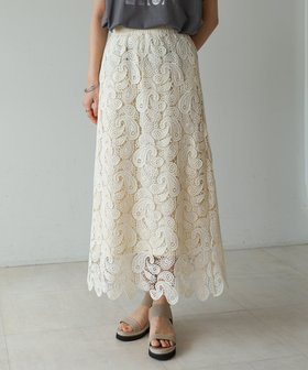 【バブ ブージュルード/Bab Bou Jeloud】のケミカルレーススカート 人気、トレンドファッション・服の通販 founy(ファニー) ファッション Fashion レディースファッション WOMEN スカート Skirt スタイリッシュ Stylish タイトスカート Tight Skirt レース Race 再入荷 Restock/Back In Stock/Re Arrival エレガント 上品 Elegant |ID:prp329100004572289