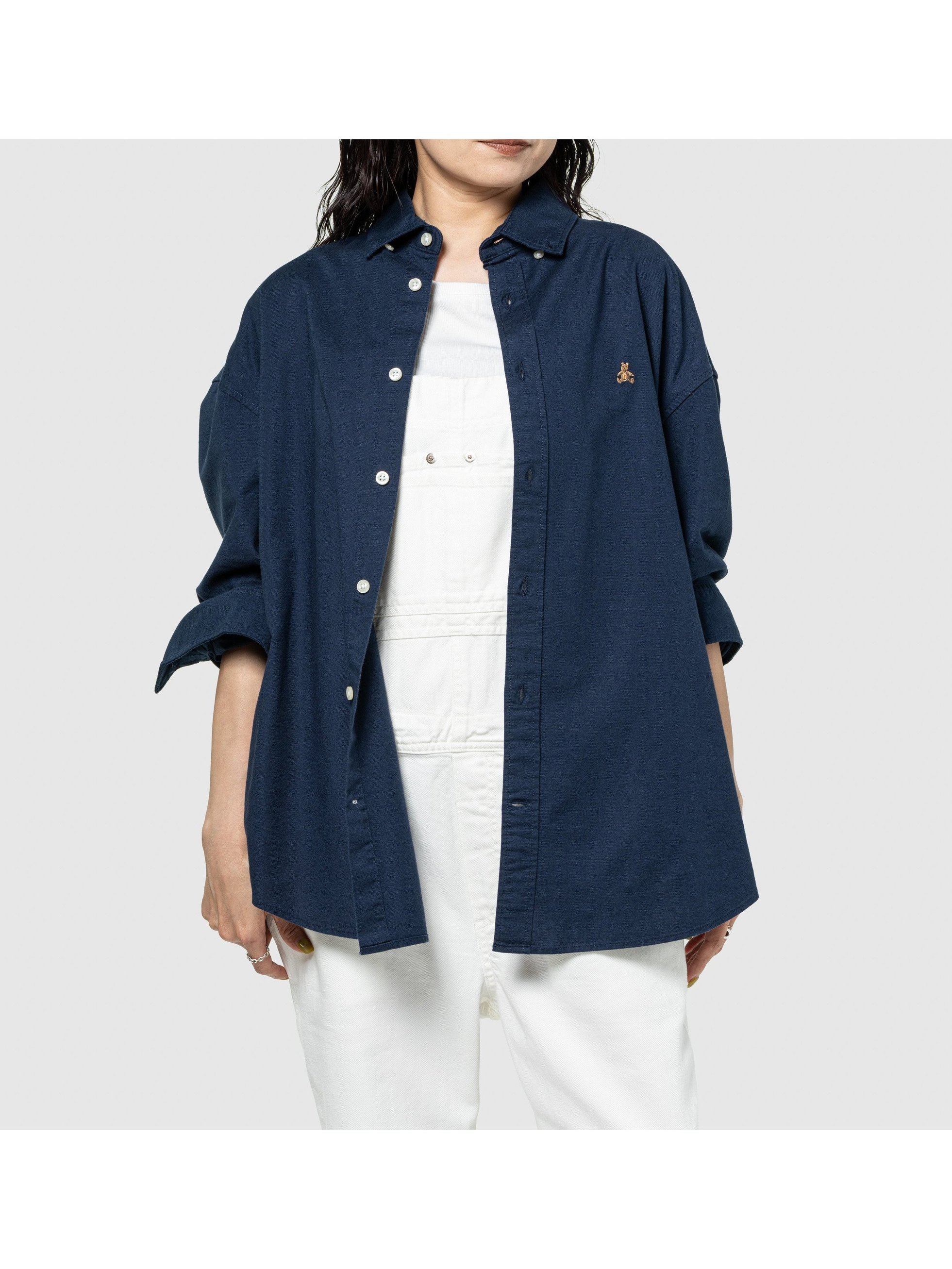 【ギャップ/GAP】のブラナンベア オックスフォードシャツ(ユニセックス) インテリア・キッズ・メンズ・レディースファッション・服の通販 founy(ファニー) 　ファッション　Fashion　レディースファッション　WOMEN　トップス・カットソー　Tops/Tshirt　シャツ/ブラウス　Shirts/Blouses　ストレート　Straight　フィット　Fit　フロント　Front　リラックス　Relax　長袖　Long Sleeve　TAPESTRY_NAVY|ID: prp329100004572291 ipo3291000000032355686