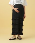 【その他のブランド/Other】の【産前・産後対応】マタニティ/フリルティアードスカート2 ブラック09|ID: prp329100004572345 ipo3291000000032356369