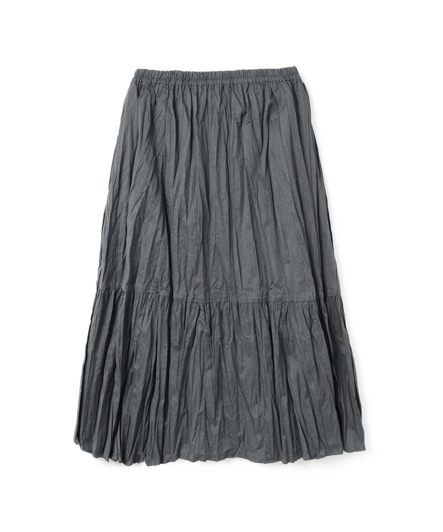 【マーコート/MARcourt】のmizuiro ind ワッシャープリーツティアードスカート インテリア・キッズ・メンズ・レディースファッション・服の通販 founy(ファニー) 　ファッション　Fashion　レディースファッション　WOMEN　スカート　Skirt　ティアードスカート　Tiered Skirts　ツイル　Twill　ポケット　Pocket　ランダム　Random　リラックス　Relax　ルーズ　Loose　ワイド　Wide　エレガント 上品　Elegant　グレー|ID: prp329100004572448 ipo3291000000032357857