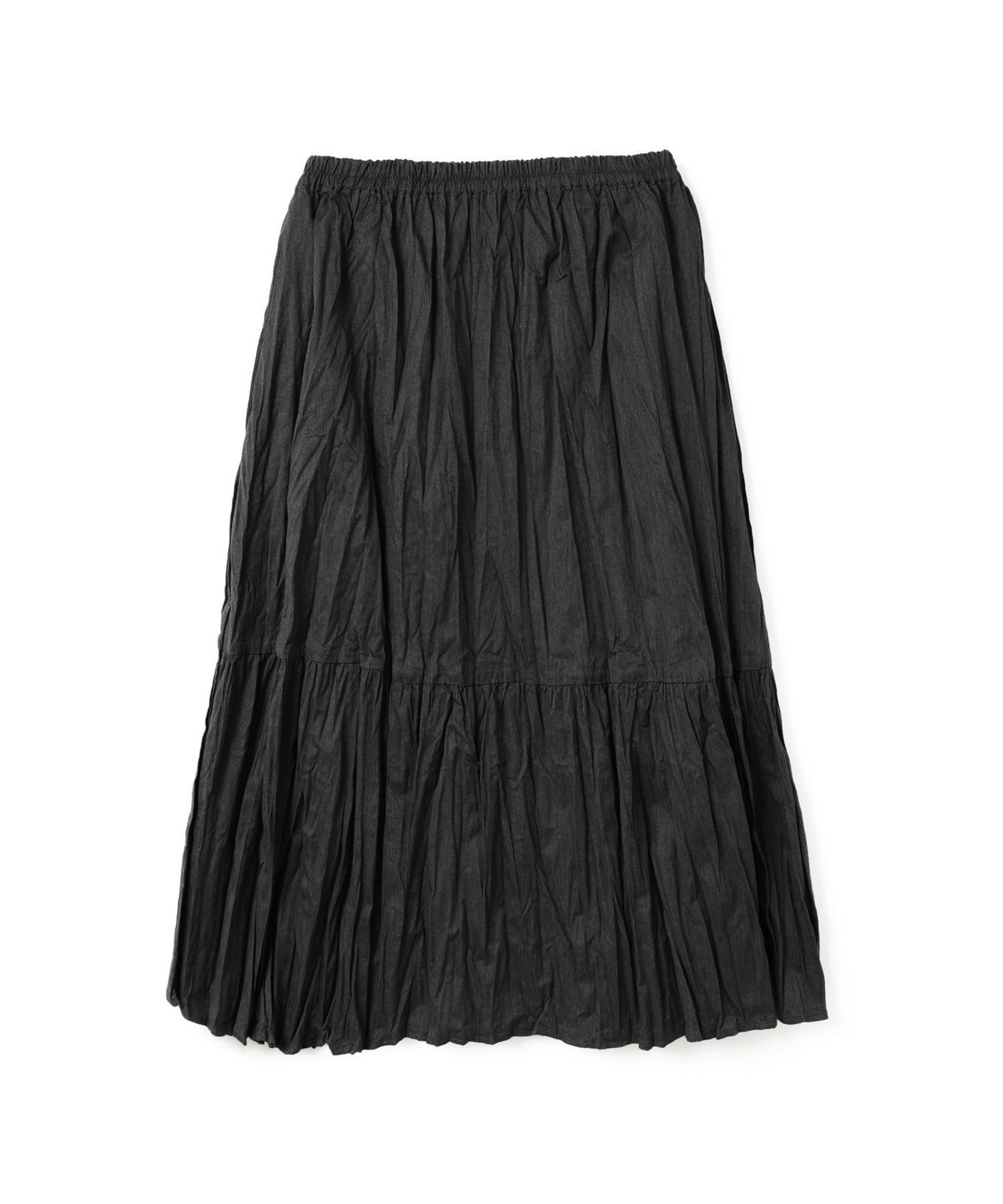 【マーコート/MARcourt】のmizuiro ind ワッシャープリーツティアードスカート インテリア・キッズ・メンズ・レディースファッション・服の通販 founy(ファニー) 　ファッション　Fashion　レディースファッション　WOMEN　スカート　Skirt　ティアードスカート　Tiered Skirts　ツイル　Twill　ポケット　Pocket　ランダム　Random　リラックス　Relax　ルーズ　Loose　ワイド　Wide　エレガント 上品　Elegant　ブラック|ID: prp329100004572448 ipo3291000000032357861