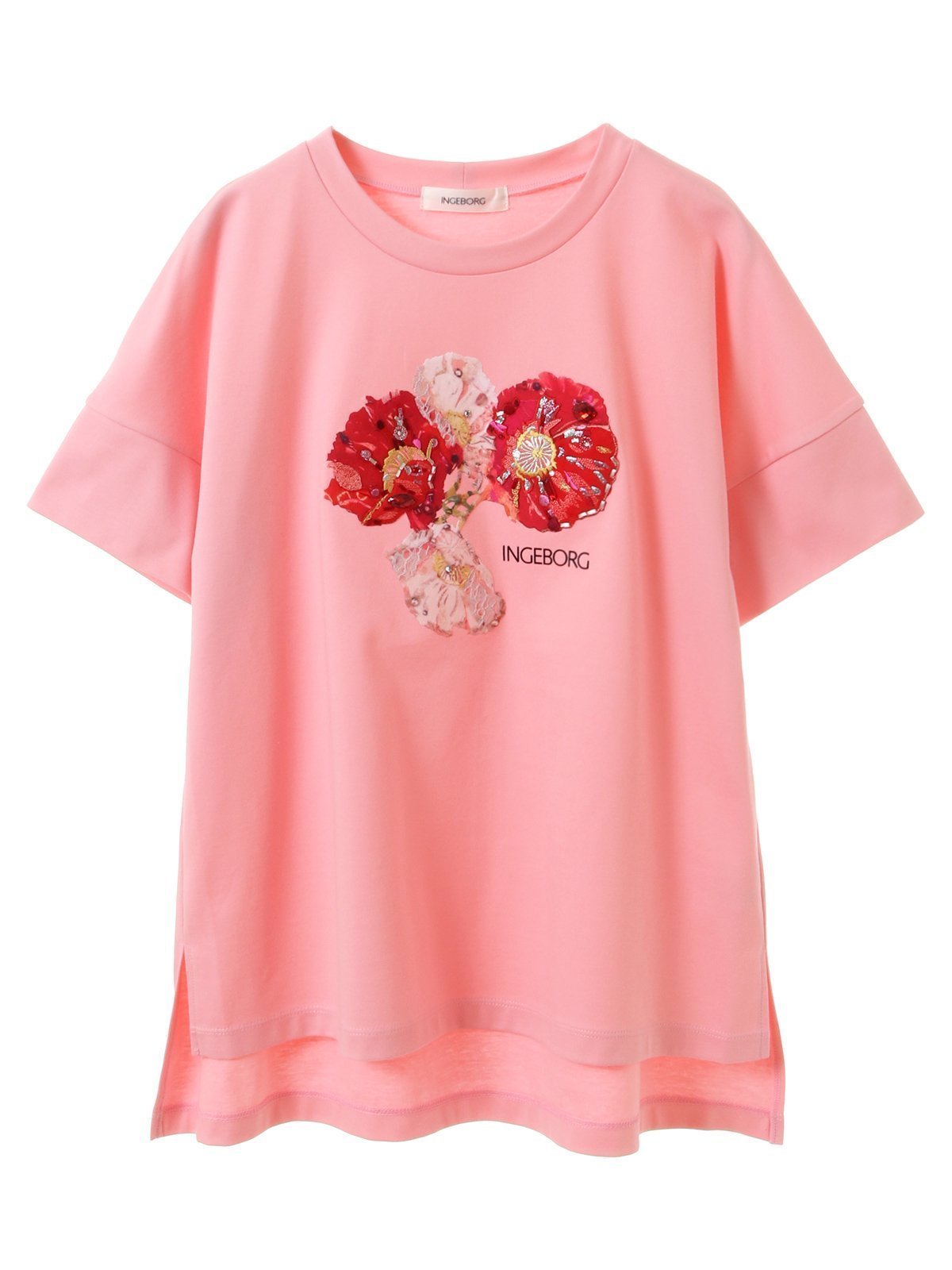 【ピンクハウス/PINK HOUSE】のポピーアートTシャツ インテリア・キッズ・メンズ・レディースファッション・服の通販 founy(ファニー) 　ファッション　Fashion　レディースファッション　WOMEN　トップス・カットソー　Tops/Tshirt　シャツ/ブラウス　Shirts/Blouses　ロング / Tシャツ　T-Shirts　アンティーク　Antique　スパンコール　Sequins　プリント　Print　レース　Race　ワーク　Work　ピンク|ID: prp329100004572494 ipo3291000000032358568