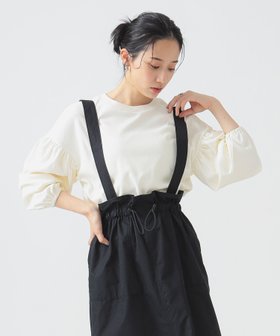 【ビーミングライフストアバイビームス/B:MING LIFE STORE by BEAMS】の袖 ギャザー プルオーバー 25SS きれいめ ウォッシャブル 人気、トレンドファッション・服の通販 founy(ファニー) ファッション Fashion レディースファッション Fashion for Women トップス・カットソー Cut & Sew Tops カジュアルプルオーバー・ニットトップス Pullovers & Knit Tops / Casual Pullovers 2025年 2025 2025春夏・S/S Spring/Summer 2025 SS25 ウォッシャブル Machine Washable カットソー Cut and Sewn Top ギャザー Gathered, Ruffled サロペット Overalls, Salopette デニム Denim, Jeans Material |ID:prp329100004572671