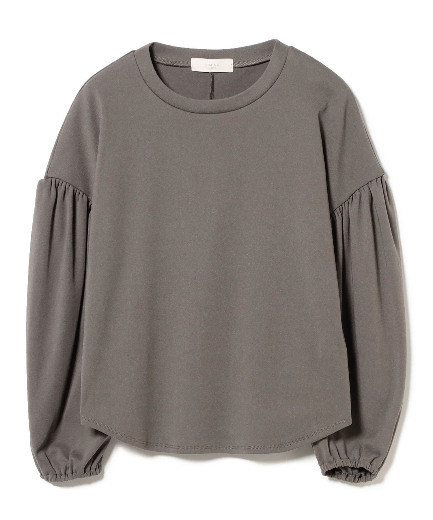 【ビーミングライフストアバイビームス/B:MING LIFE STORE by BEAMS】の袖 ギャザー プルオーバー 25SS きれいめ ウォッシャブル インテリア・キッズ・メンズ・レディースファッション・服の通販 founy(ファニー) 　ファッション　Fashion　レディースファッション　Fashion for Women　トップス・カットソー　Cut & Sew Tops　カジュアルプルオーバー・ニットトップス　Pullovers & Knit Tops / Casual Pullovers　2025年　2025　2025春夏・S/S　Spring/Summer 2025 SS25　ウォッシャブル　Machine Washable　カットソー　Cut and Sewn Top　ギャザー　Gathered, Ruffled　サロペット　Overalls, Salopette　デニム　Denim, Jeans Material　CHARCOAL.GREY|ID: prp329100004572671 ipo3291000000033334063