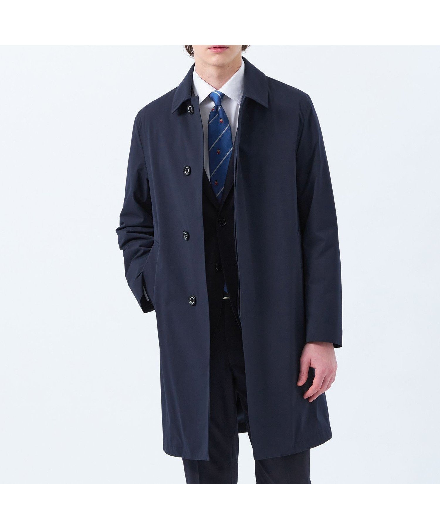 【マッキントッシュ フィロソフィー/MACKINTOSH PHILOSOPHY / MEN】のWELLINGTON(ウェリントン) ドビーツイルストレッチ インテリア・キッズ・メンズ・レディースファッション・服の通販 founy(ファニー) 　ファッション　Fashion　メンズファッション　MEN　ウォッシャブル　Washable　春　Spring　定番　Standard　モダン　Modern　ライナー　Liner　冬　Winter　おすすめ　Recommend　ネイビー|ID: prp329100004572696 ipo3291000000032360598
