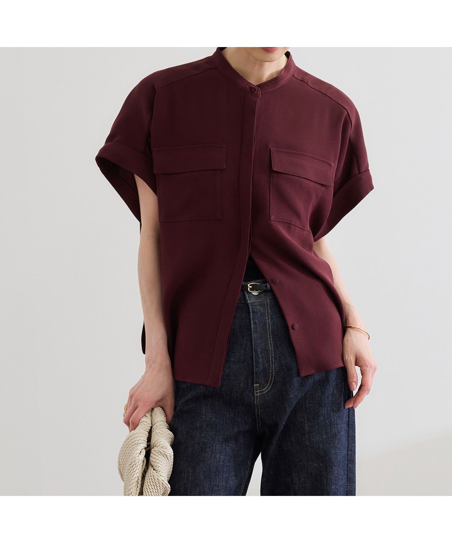 【ロペ/ROPE'】のバックサテンフラップブラウス【セットアップ対応】/洗える 人気、トレンドファッション・服の通販 founy(ファニー) 　ファッション　Fashion　レディースファッション　WOMEN　トップス・カットソー　Tops/Tshirt　シャツ/ブラウス　Shirts/Blouses　バッグ　Bag　おすすめ　Recommend　キュプラ　Cupra　スタンド　Stand　スリット　Slit　セットアップ　Set Up　フラップ　Flap　ポケット　Pocket　ビジネス 仕事 通勤　Business　夏　Summer　洗える　Washable　 other-1|ID: prp329100004572702 ipo3291000000032360648