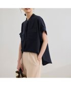 【ロペ/ROPE'】のバックサテンフラップブラウス【セットアップ対応】/洗える 人気、トレンドファッション・服の通販 founy(ファニー) ファッション Fashion レディースファッション WOMEN トップス・カットソー Tops/Tshirt シャツ/ブラウス Shirts/Blouses バッグ Bag おすすめ Recommend キュプラ Cupra スタンド Stand スリット Slit セットアップ Set Up フラップ Flap ポケット Pocket ビジネス 仕事 通勤 Business 夏 Summer 洗える Washable thumbnail ネイビー(40)|ID: prp329100004572702 ipo3291000000032360652