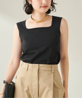 【プラージュ/Plage】のPaper Mix Sleeveless ニット 人気、トレンドファッション・服の通販 founy(ファニー) ファッション Fashion レディースファッション Fashion for Women トップス・カットソー Cut & Sew Tops ニット Knit Tops & Sweaters おすすめ Recommended / Our Picks スクエア Square, Square Shape セットアップ Set-Up, Coordinated Outfit デコルテ Décolleté, Neckline ノースリーブ Sleeveless, No-Sleeve ペーパー Paper, Kraft Paper エレガント 上品 Elegant |ID:prp329100004572724