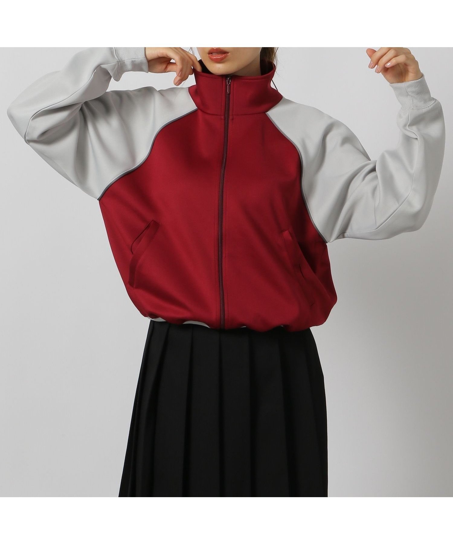 【ラコレ/LAKOLE】の配色トラックジャケット インテリア・キッズ・メンズ・レディースファッション・服の通販 founy(ファニー) 　ファッション　Fashion　レディースファッション　WOMEN　アウター　Coat Outerwear　ジャケット　Jackets　おすすめ　Recommend　インナー　Inner　ジャケット　Jacket　ボルドー38|ID: prp329100004572736 ipo3291000000032361013