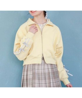 【アクシーズファム/axes femme】のダンボールニットトラックジャケット 人気、トレンドファッション・服の通販 founy(ファニー) ファッション Fashion レディースファッション WOMEN アウター Coat Outerwear ジャケット Jackets 2025年 2025 2025春夏・S/S Ss,Spring/Summer,2025 おすすめ Recommend イエロー Yellow ジャケット Jacket セットアップ Set Up チェック Check フリル Frills ワンポイント One Point 夏 Summer 春 Spring S/S・春夏 Ss・Spring/Summer |ID:prp329100004572746