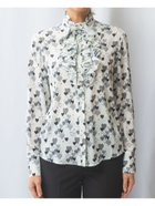 【ナラ カミーチェ/NARACAMICIE】のハート柄長袖フリルブラウス 人気、トレンドファッション・服の通販 founy(ファニー) ファッション Fashion レディースファッション Fashion for Women トップス・カットソー Cut & Sew Tops シャツ・ブラウス・オフィスカジュアル Elegant Blouses & Button-Ups おすすめ Recommended / Our Picks エレガント 上品 Elegant シンプル Simple, Minimal ストレッチ Stretch, Stretchy Fabric フリル Frill, Ruffle 長袖 Long Sleeve, Full Sleeve thumbnail ホワイト|ID: prp329100004572762 ipo3291000000033573553