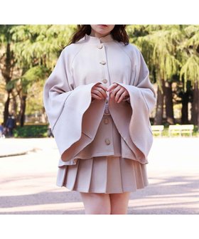 【アクシーズファム/axes femme】のケープ風フレアスリーブコート 人気、トレンドファッション・服の通販 founy(ファニー) ファッション Fashion レディースファッション WOMEN アウター Coat Outerwear コート Coats おすすめ Recommend エレガント 上品 Elegant シンプル Simple ストライプ Stripe スリーブ Sleeve チェック Check ネックレス Necklace パール Pearl フレア Flare ポケット Pocket 厚底 Platforms |ID:prp329100004572763