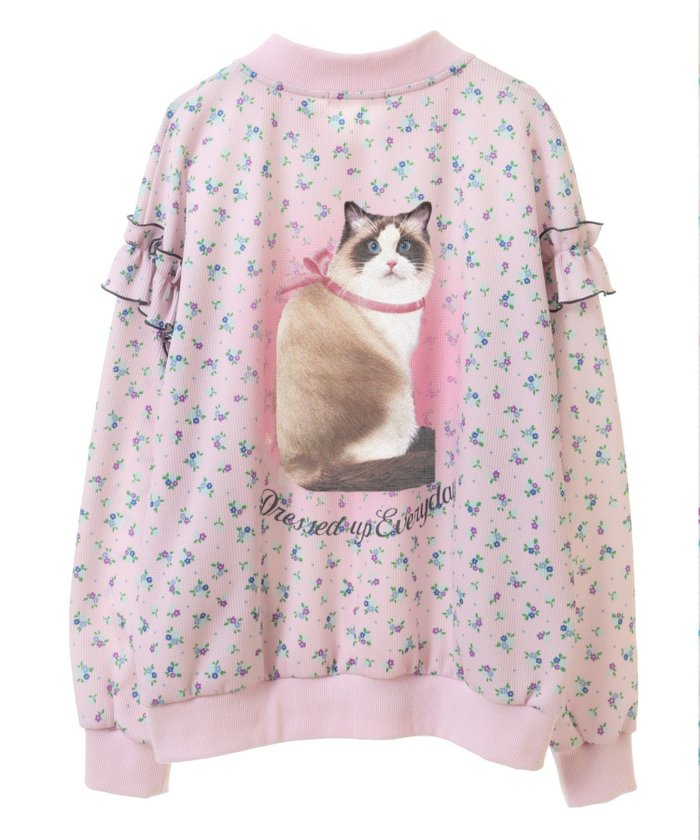 【キャンディストリッパー/Candy Stripper】のDRESSED UP FLOWER BLOUSON インテリア・キッズ・メンズ・レディースファッション・服の通販 founy(ファニー) https://founy.com/ ファッション Fashion レディースファッション WOMEN アウター Coat Outerwear ブルゾン Blouson/Jackets ワンピース Dress ドレス Party Dresses おすすめ Recommend ガーリー Girly セットアップ Set Up フリル Frills ブルゾン Blouson プリント Print ワッフル Waffle 猫 Cat |ID: prp329100004572780 ipo3291000000032361354