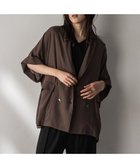 【メイソングレイ/MAYSON GREY】のダブルブレスト半袖ジャケット≪手洗い可能≫ ブラウン|ID: prp329100004572784 ipo3291000000032660132