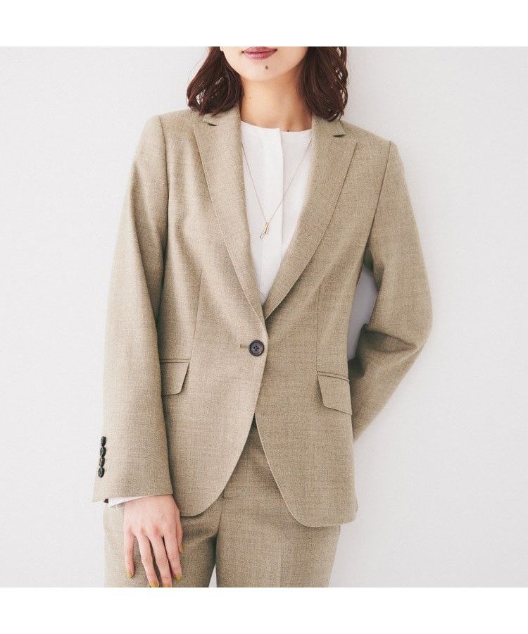 【アンタイトル/UNTITLED】の【日本製/通勤スーツ】ウーステッドフラノ テーラードジャケット 人気、トレンドファッション・服の通販 founy(ファニー) 　ファッション　Fashion　レディースファッション　WOMEN　アウター　Coat Outerwear　ジャケット　Jackets　テーラードジャケット　Tailored Jackets　スーツ　Suits　スーツ ジャケット　Jacket　おすすめ　Recommend　インナー　Inner　ウォーム　Worm　キュプラ　Cupra　ストレッチ　Stretch　スーツ　Suit　セットアップ　Set Up　タイトスカート　Tight Skirt　ポケット　Pocket　エレガント 上品　Elegant　定番　Standard　日本製　Made In Japan　A/W・秋冬　Aw・Autumn/Winter・Fw・Fall-Winter　ビジネス 仕事 通勤　Business　 other-1|ID: prp329100004572817 ipo3291000000032361602