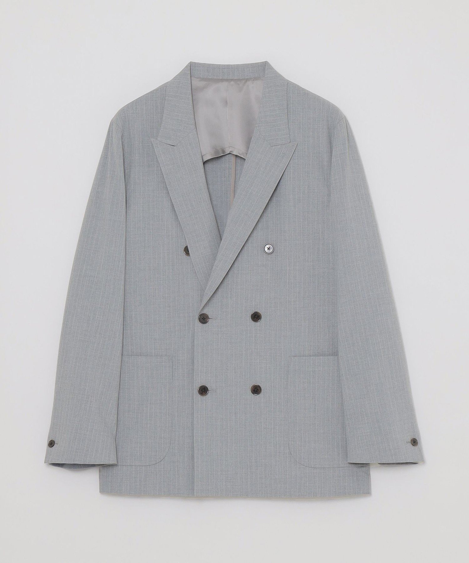 【マッキントッシュ フィロソフィー/MACKINTOSH PHILOSOPHY】のGREY LABEL ピンストライプダブルブレストブレザー インテリア・キッズ・メンズ・レディースファッション・服の通販 founy(ファニー) 　ファッション　Fashion　レディースファッション　WOMEN　リラックス　Relax　グレー|ID: prp329100004572844 ipo3291000000032361782
