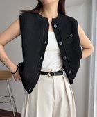 【カプリシューレマージュ/CAPRICIEUX LEMAGE】のメッシュBOXベスト 人気、トレンドファッション・服の通販 founy(ファニー) ファッション Fashion レディースファッション WOMEN アウター Coat Outerwear トップス・カットソー Tops/Tshirt ベスト/ジレ Gilets/Vests シアー Sheer センター Center バイアス Bias ベスト Vest メッシュ Mesh ワンポイント One Point thumbnail ブラック|ID: prp329100004572845 ipo3291000000032361798