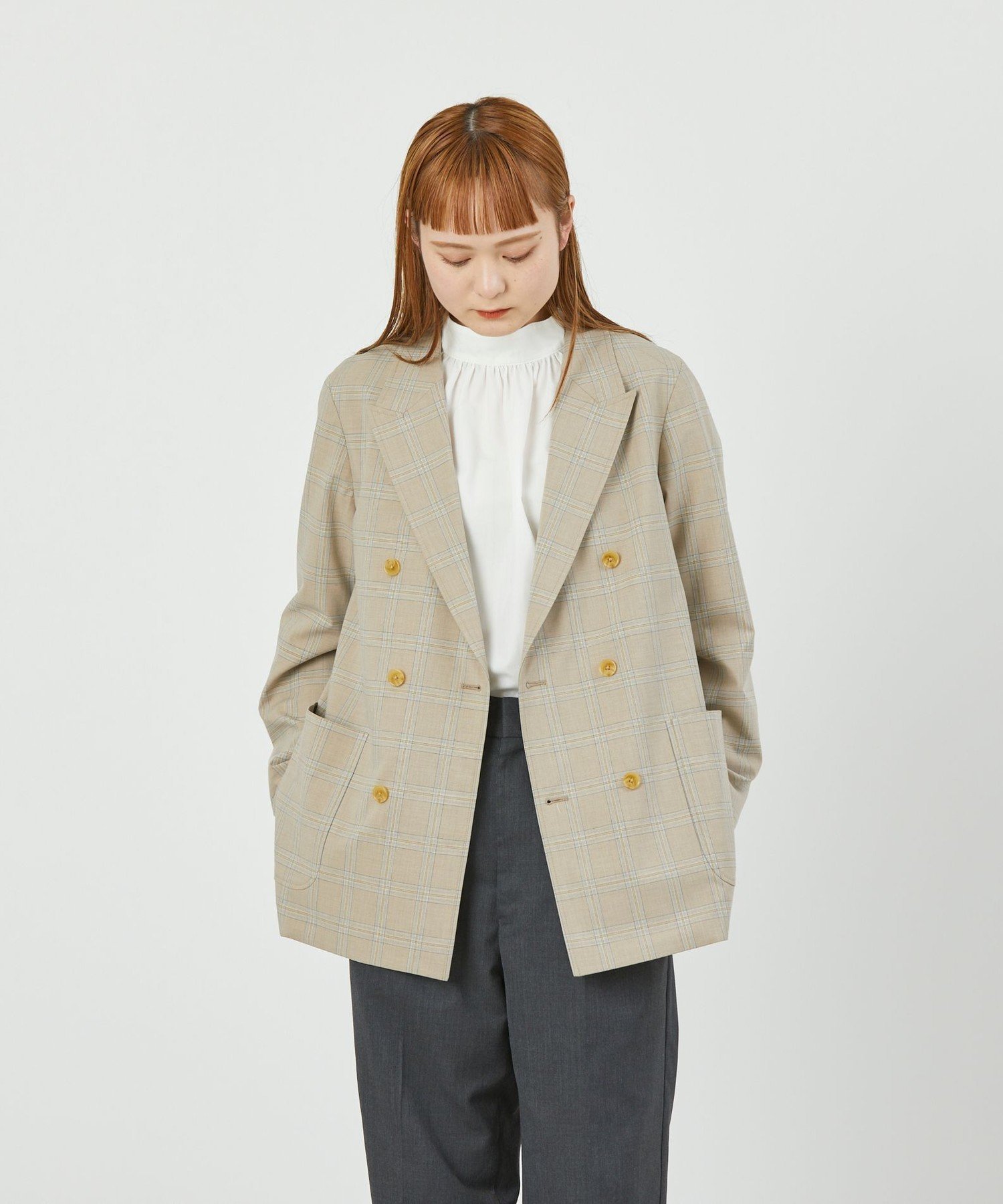 【マッキントッシュ フィロソフィー/MACKINTOSH PHILOSOPHY】のGREY LABEL ブリティッシュチェックブレザー 人気、トレンドファッション・服の通販 founy(ファニー) 　ファッション　Fashion　レディースファッション　WOMEN　おすすめ　Recommend　コレクション　Collection　ストレッチ　Stretch　ダブル　Double　フロント　Front　冬　Winter　春　Spring　秋　Autumn/Fall　 other-1|ID: prp329100004572884 ipo3291000000032362122