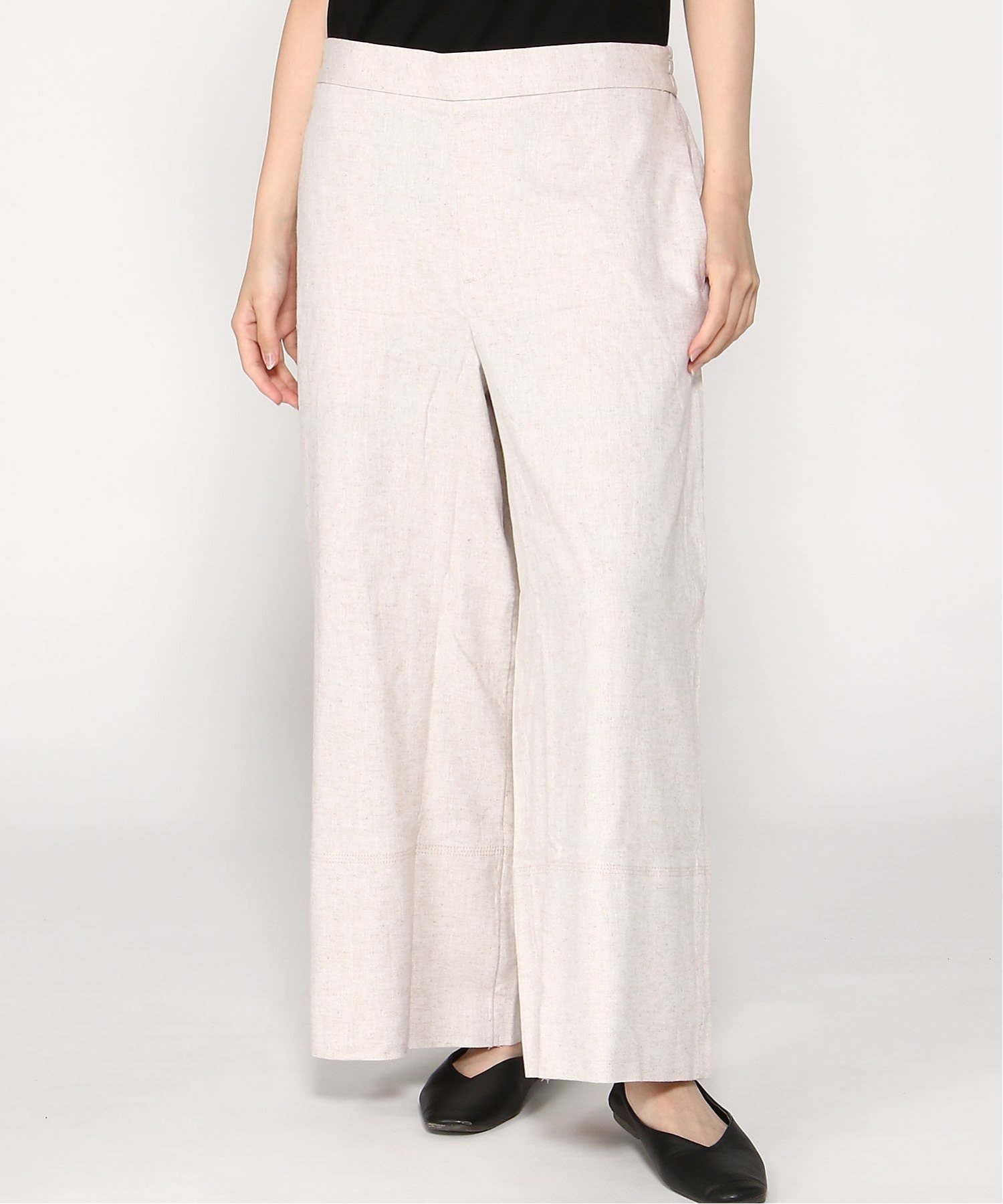 【バナナリパブリック ファクトリーストア/BANANA REPUBLIC FACTORY STORE】のBANANA REPUBLIC FACTORY STORE リネンブレンド ワイドレッグ クロップド プルオンパンツ インテリア・キッズ・メンズ・レディースファッション・服の通販 founy(ファニー) 　ファッション　Fashion　レディースファッション　WOMEN　パンツ　Pants　クロップド　Cropped　トラベル　Travel　リネン　Linen　リラックス　Relax　ロング　Long　ワイド　Wide　夏　Summer　春　Spring　S/S・春夏　Ss・Spring/Summer　FLAX_F99|ID: prp329100004572915 ipo3291000000032362475