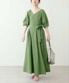 【ナチュラルクチュール/natural couture】のカシュクールランタンワンピース 人気、トレンドファッション・服の通販 founy(ファニー) ファッション Fashion レディースファッション WOMEN ワンピース Dress アクセサリー Accessories カシュクール Cachecoeur サンダル Sandals シェイプ Shape シューズ Shoes ジャケット Jacket スリーブ Sleeve フラット Flat ポケット Pocket リボン Ribbon リラックス Relax エレガント 上品 Elegant 2025年 2025 2025春夏・S/S Ss,Spring/Summer,2025 thumbnail グリーン|ID: prp329100004573362 ipo3291000000032490873