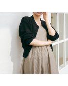 【プロポーション ボディドレッシング/PROPORTION BODY DRESSING】のシアーニットブルゾン ブラック|ID: prp329100004573431 ipo3291000000032713634