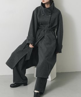 【センスオブプレイス/SENSE OF PLACE by URBAN RESEARCH】のスタンドカラーロングコート 人気、トレンドファッション・服の通販 founy(ファニー) ファッション Fashion レディースファッション Fashion for Women アウター Coat / Outerwear Collection コート・ロングコート・ピーコート Long Coats, Peacoats & More スタンド Stand Collar, Upright Stand 人気 Popular, Best Seller 軽量 Lightweight, Ultra Light |ID:prp329100004573455