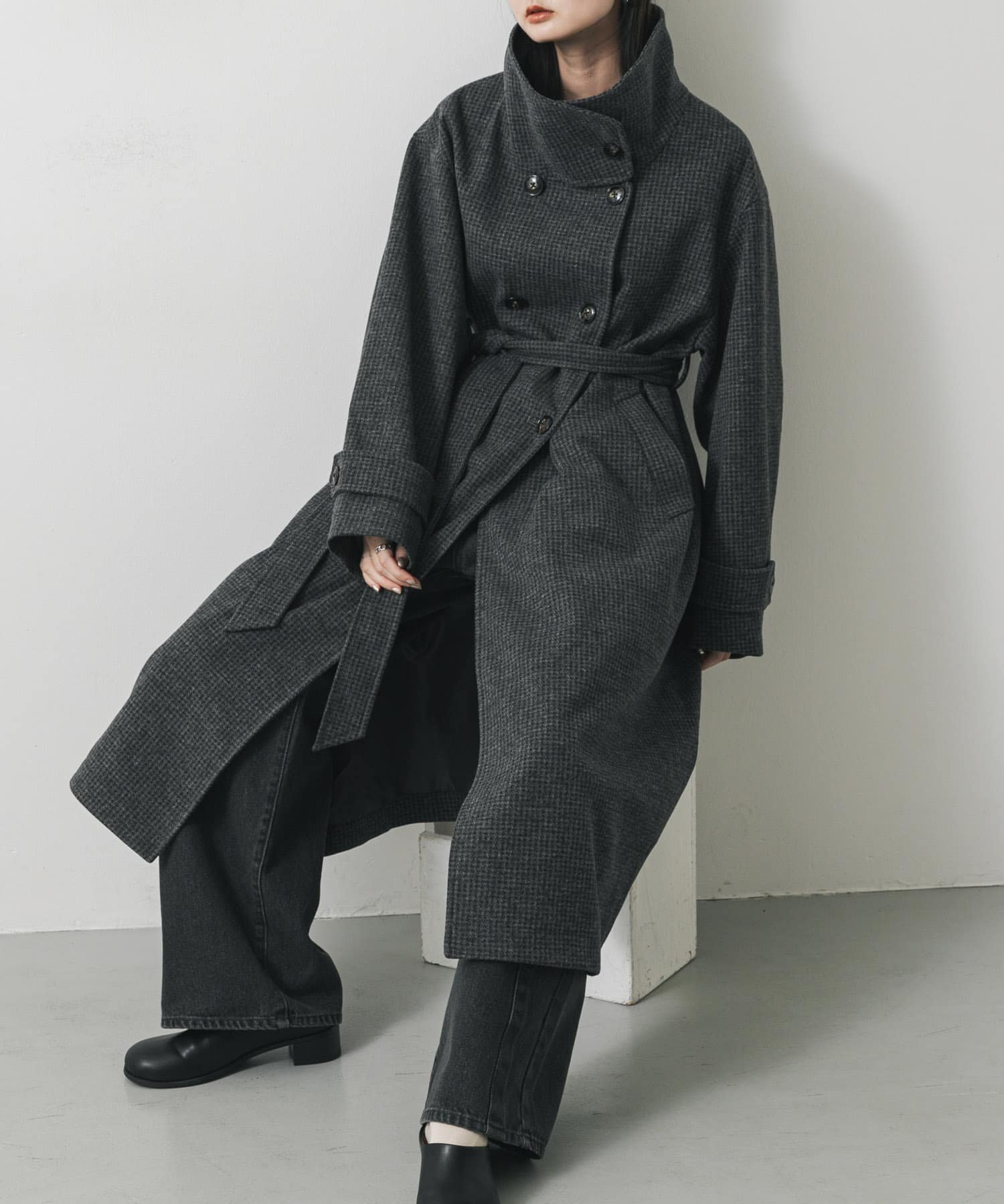 【センスオブプレイス/SENSE OF PLACE by URBAN RESEARCH】のスタンドカラーロングコート インテリア・キッズ・メンズ・レディースファッション・服の通販 founy(ファニー) 　ファッション　Fashion　レディースファッション　Fashion for Women　アウター　Coat / Outerwear Collection　コート・ロングコート・ピーコート　Long Coats, Peacoats & More　スタンド　Stand Collar, Upright Stand　人気　Popular, Best Seller　軽量　Lightweight, Ultra Light　CHA×GRY|ID: prp329100004573455 ipo3291000000033582935