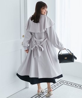 【マジェスティック レゴン/MAJESTIC LEGON】のドレープフリルトレンチコート 人気、トレンドファッション・服の通販 founy(ファニー) ファッション Fashion レディースファッション WOMEN アウター Coat Outerwear コート Coats トレンチコート Trench Coats おすすめ Recommend とろみ Thickness ダウン Down ヨーク Yoke 再入荷 Restock/Back In Stock/Re Arrival |ID:prp329100004573466