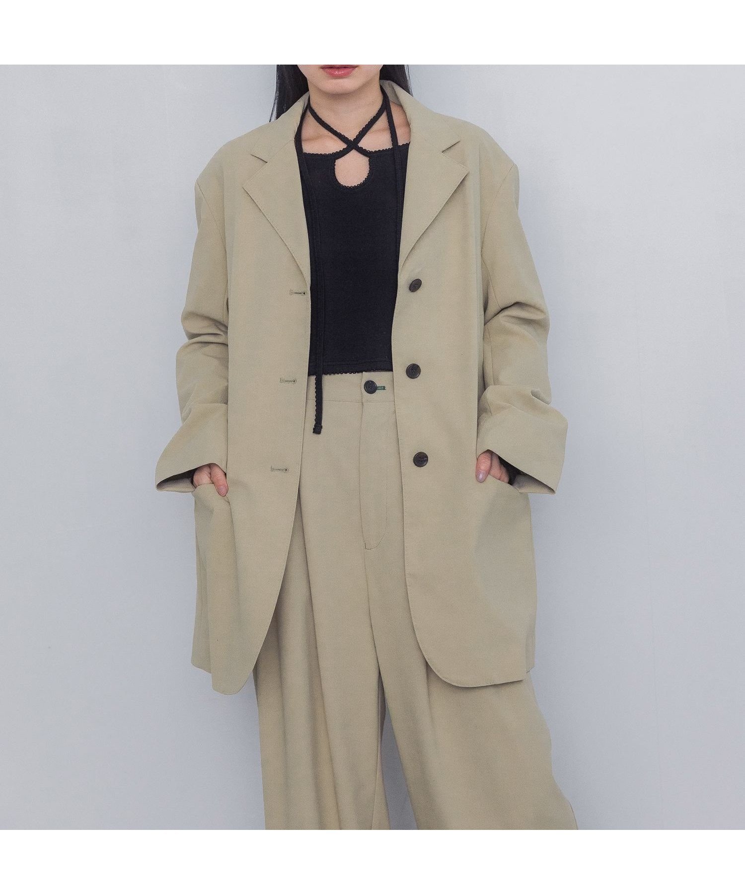 【ジーナシス/JEANASiS】のリネンライクステッチジャケット インテリア・キッズ・メンズ・レディースファッション・服の通販 founy(ファニー) 　ファッション　Fashion　レディースファッション　WOMEN　アウター　Coat Outerwear　ジャケット　Jackets　おすすめ　Recommend　インナー　Inner　カットソー　Cut And Sew　ジャケット　Jacket　スウェット　Sweat　セットアップ　Set Up　デニム　Denim　ベージュ|ID: prp329100004573510 ipo3291000000032368554